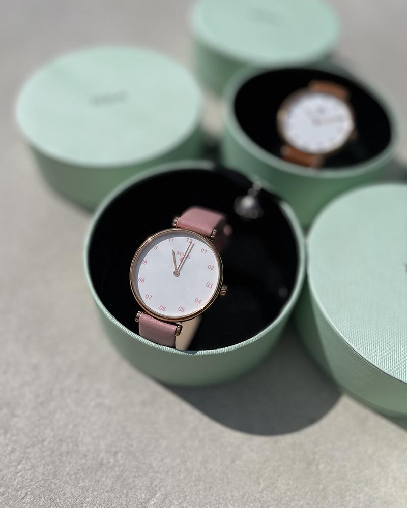 Women's watch Tous pink with a gold dial