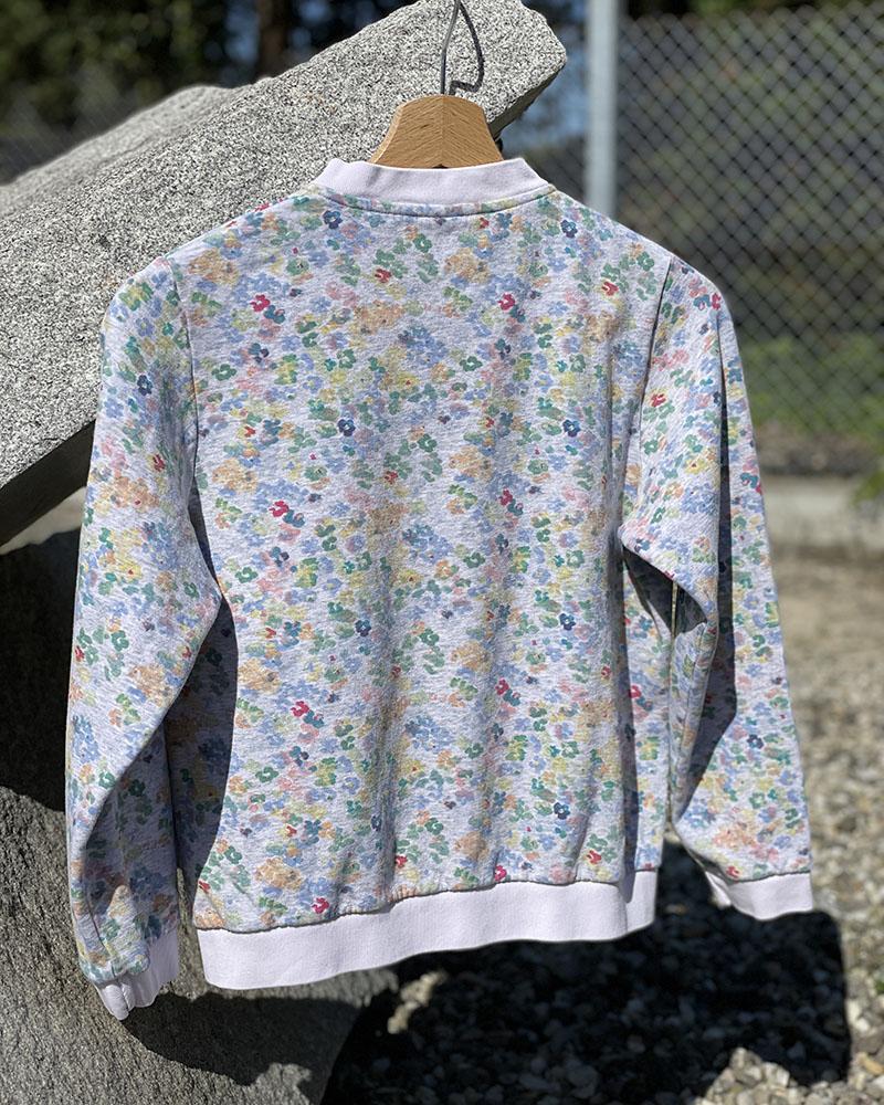 Mikina dětská Petit Bateau květinová