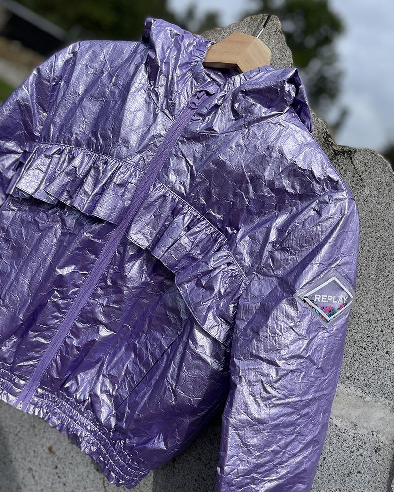 Children's jacket Replay metallic purple