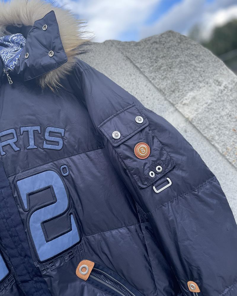 Bunda pánská Bogner modrá s kapucí