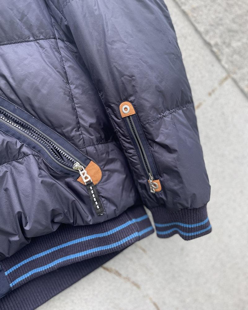 Bunda pánská Bogner modrá s kapucí