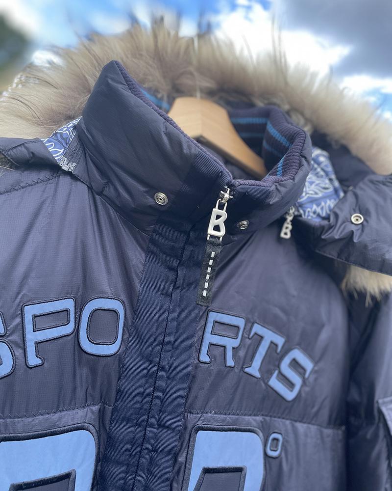 Bunda pánská Bogner modrá s kapucí