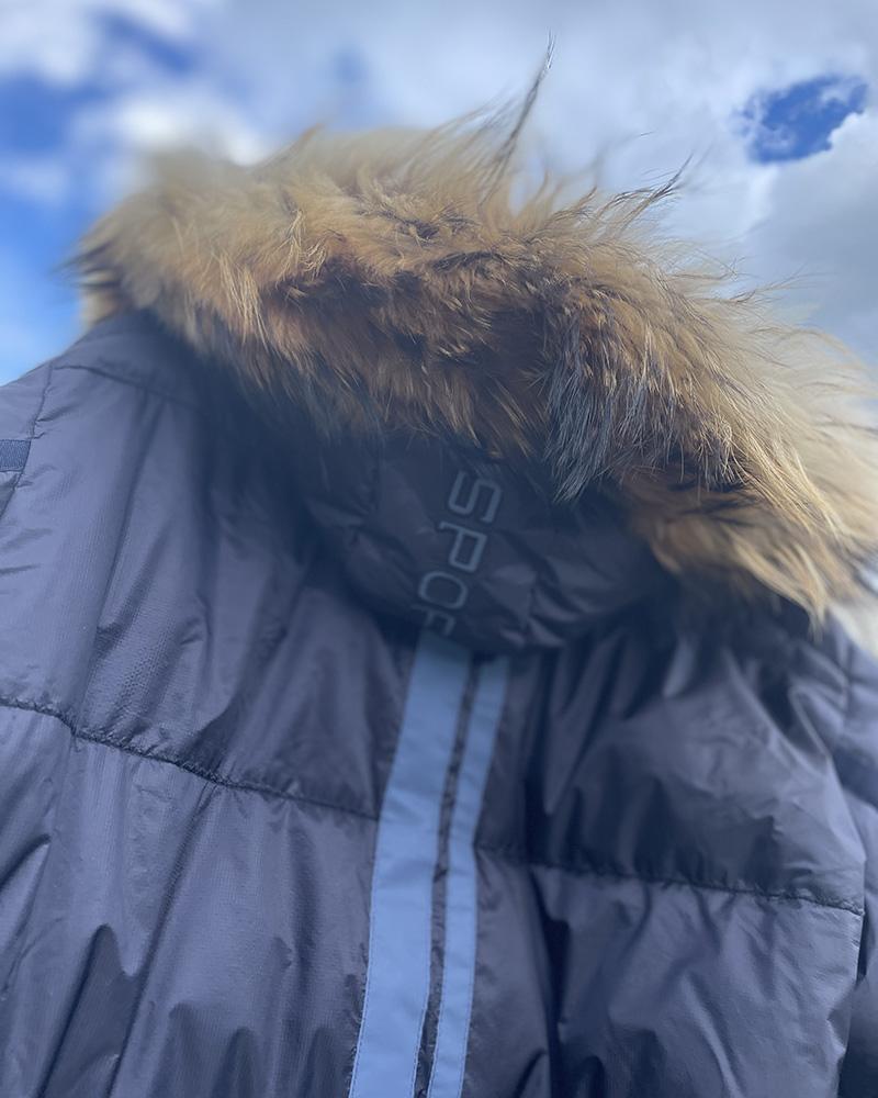 Bunda pánská Bogner modrá s kapucí