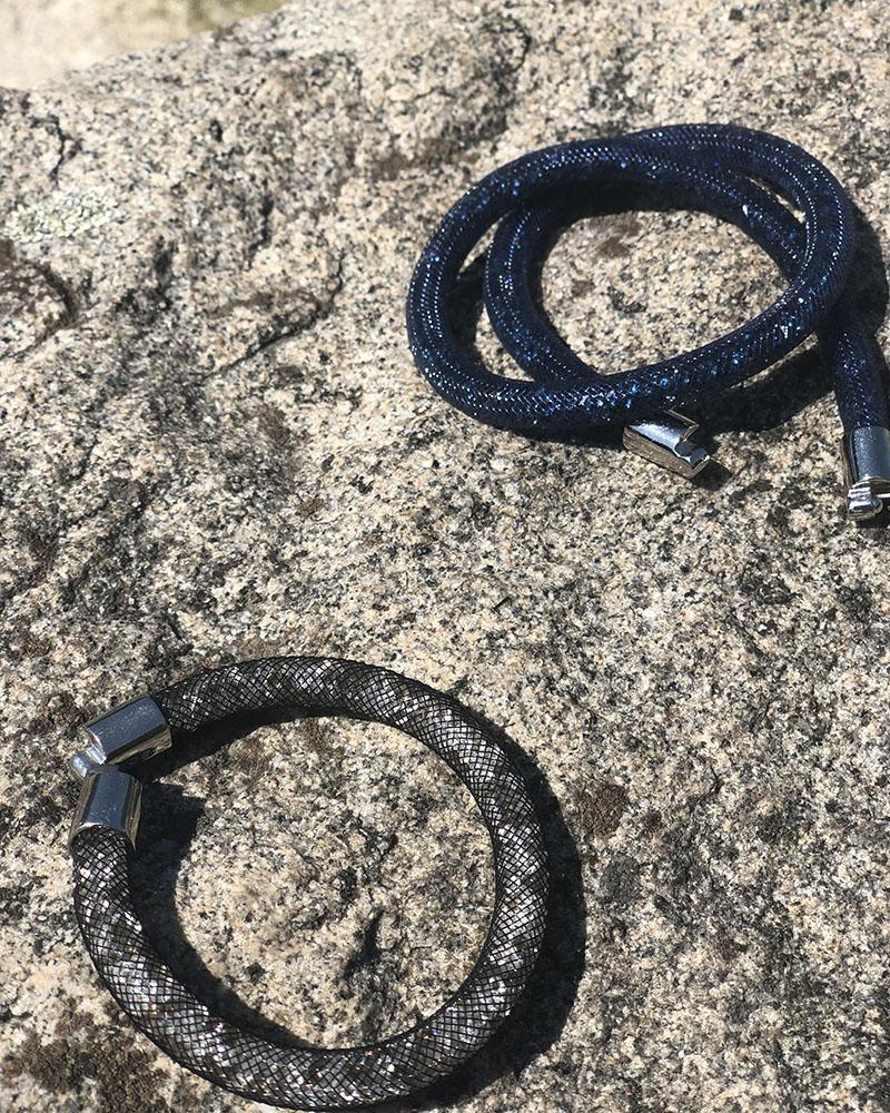 Náramek Swarovski STARDUST šedý