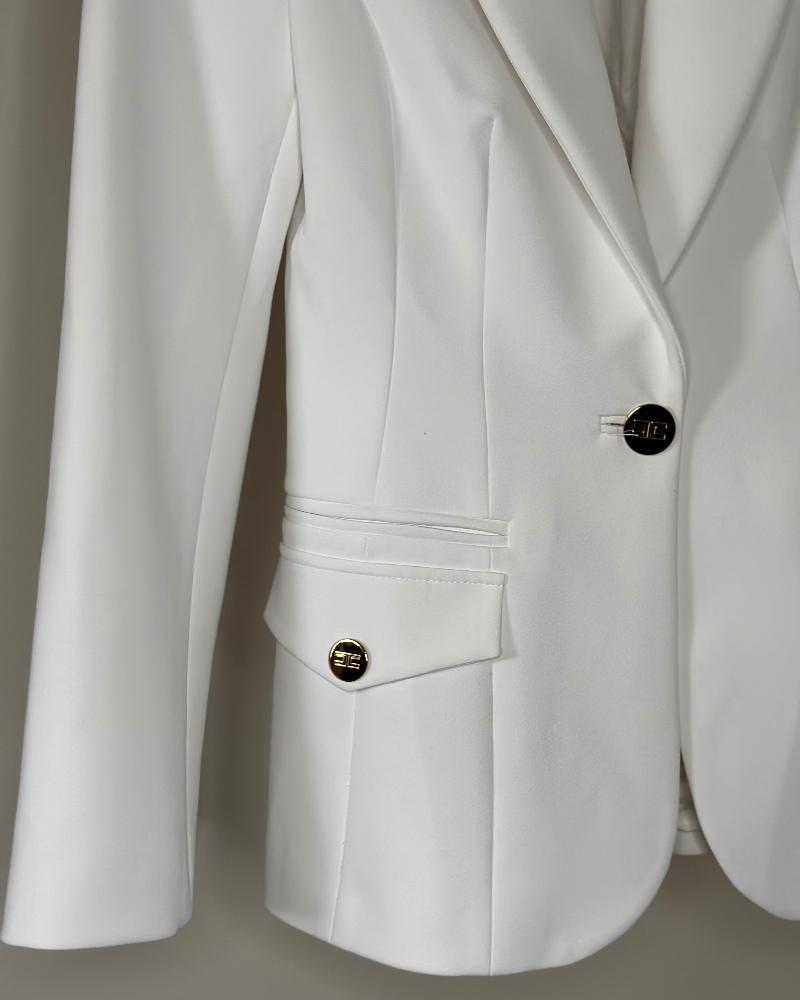 Sako dámské Elisabetta Franchi bílé