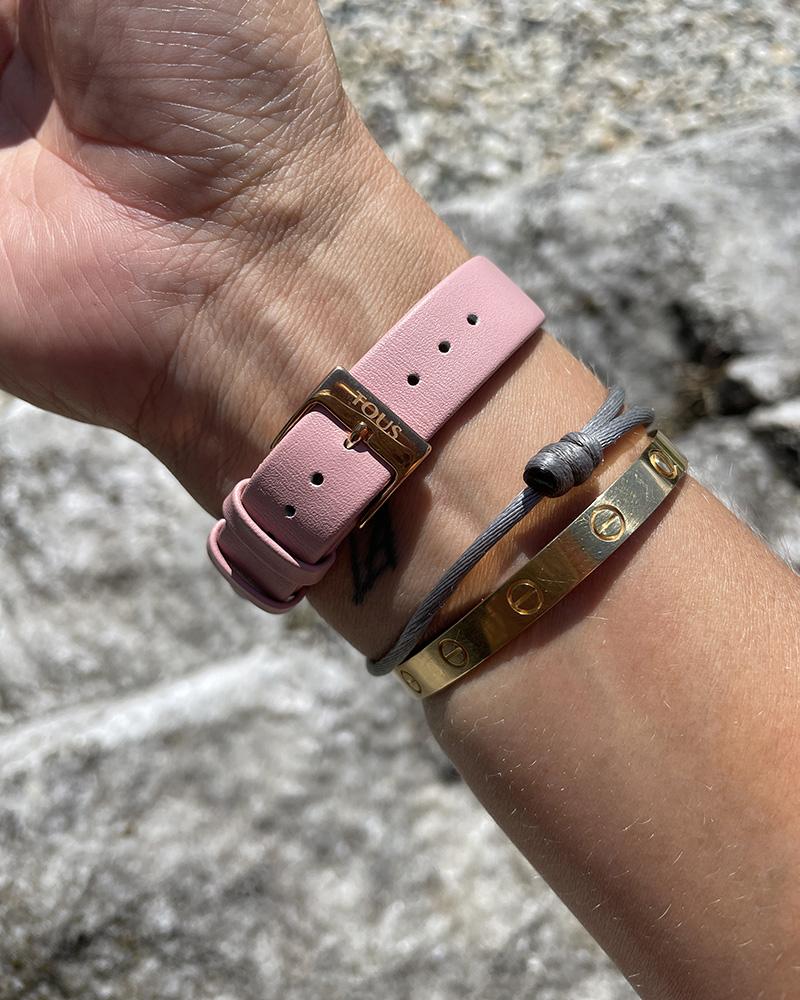 Women's watch Tous pink with a gold dial