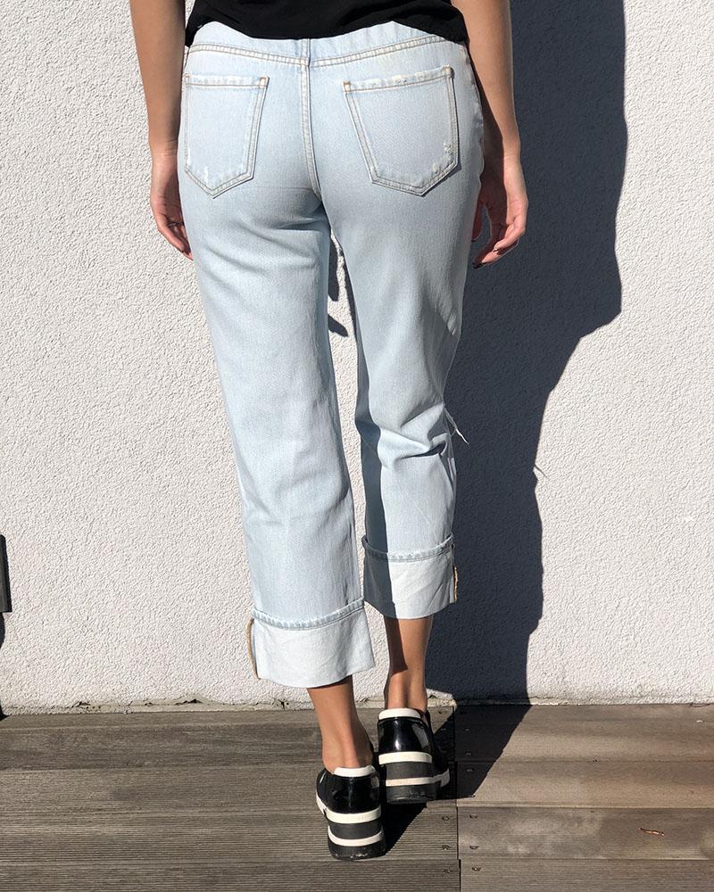 Women's jeans Just Cavalli light blue ripped