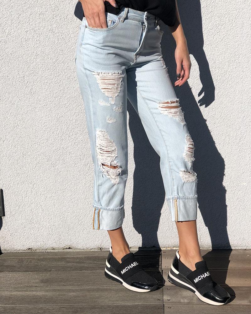 Women's jeans Just Cavalli light blue ripped