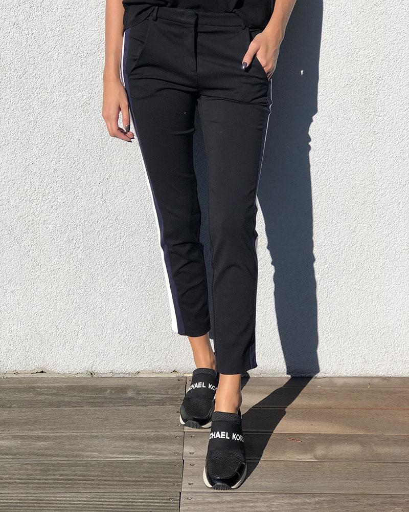 Kalhoty dámské Pinko modré s pruhem