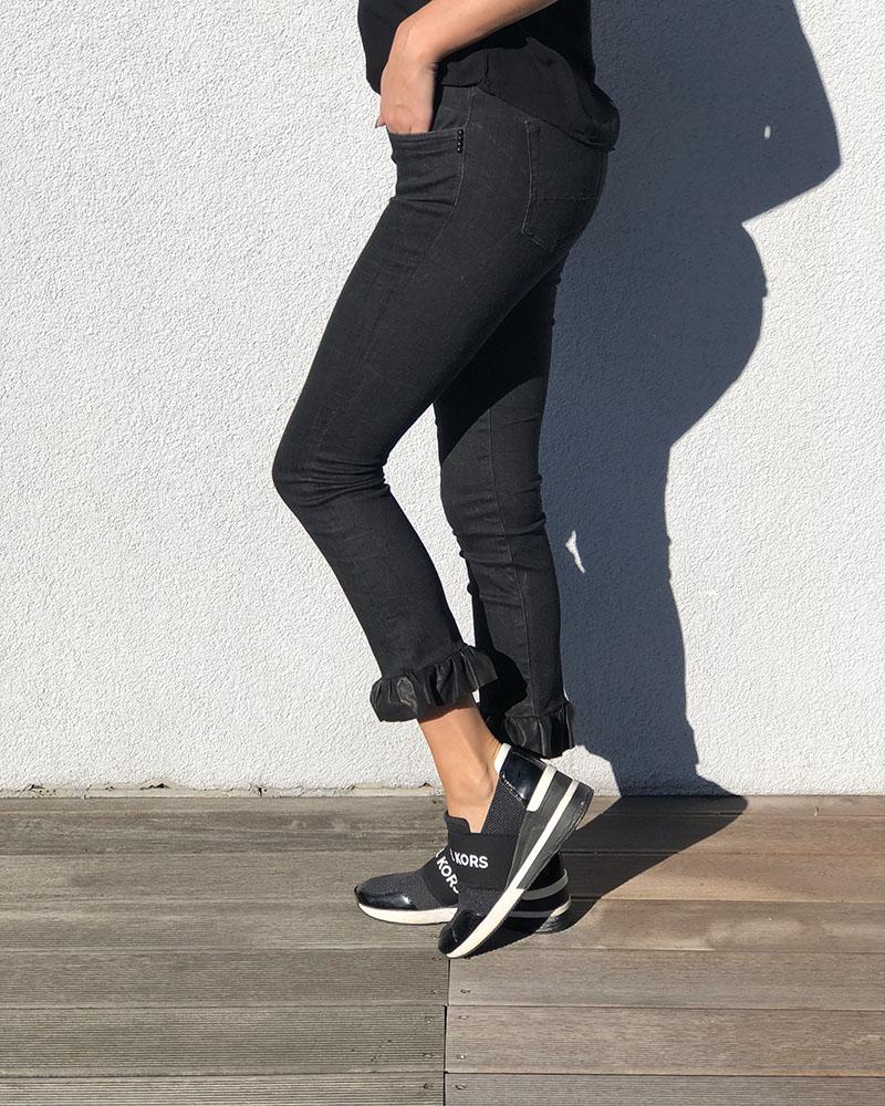 We Are Replay women's jeans black with frills