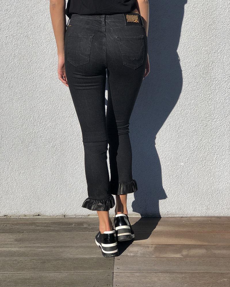 We Are Replay women's jeans black with frills