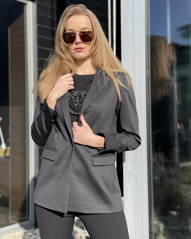 Women's jacket Pietro Filipi dark gray