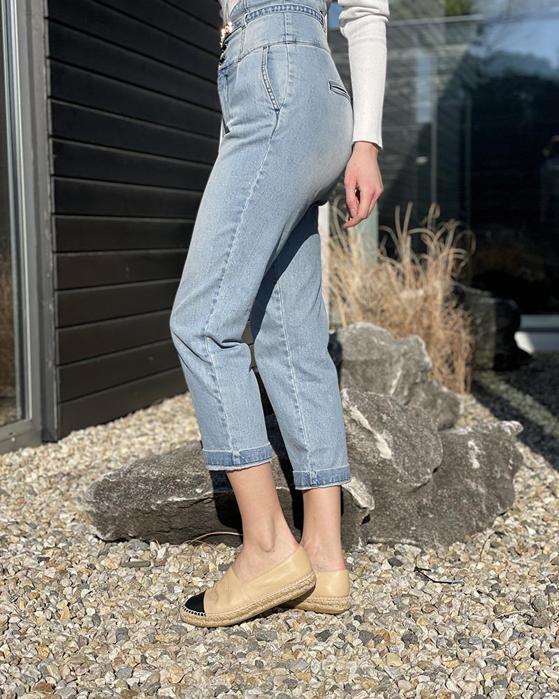 Women's jeans Pinko ARIEL blue with high waist