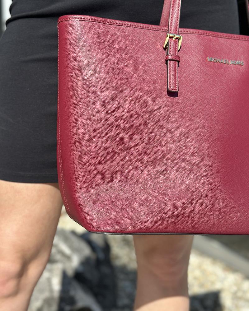 Women's handbag Michael Kors JET SET TRAVEL burgundy