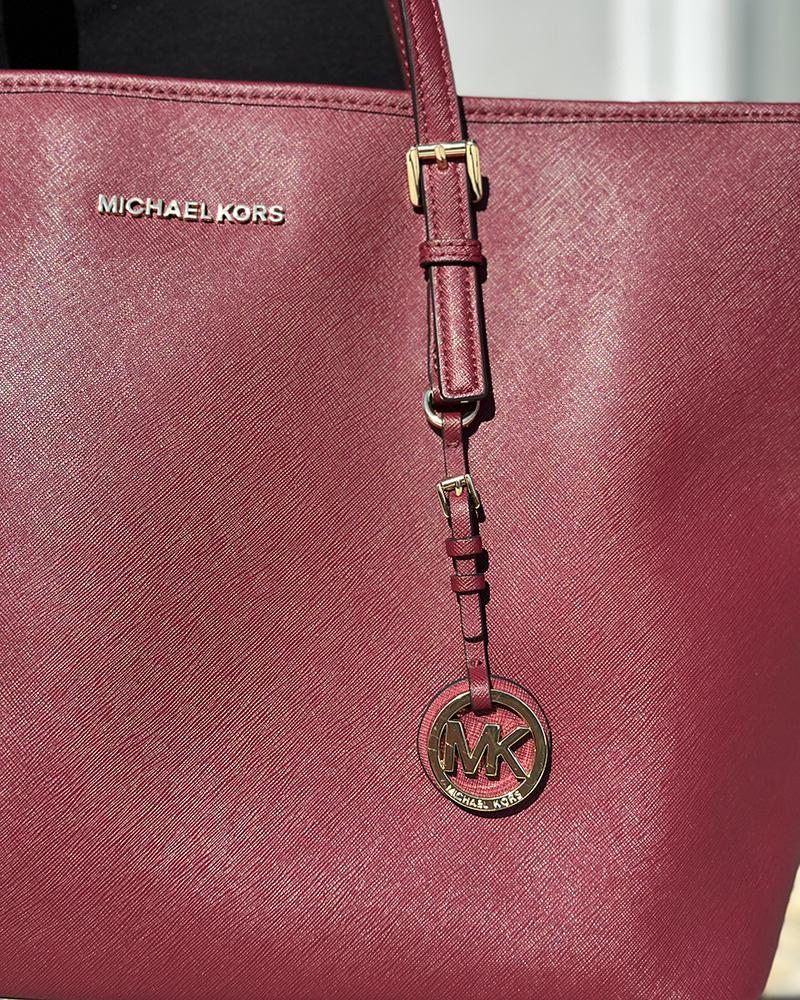 Women's handbag Michael Kors JET SET TRAVEL burgundy
