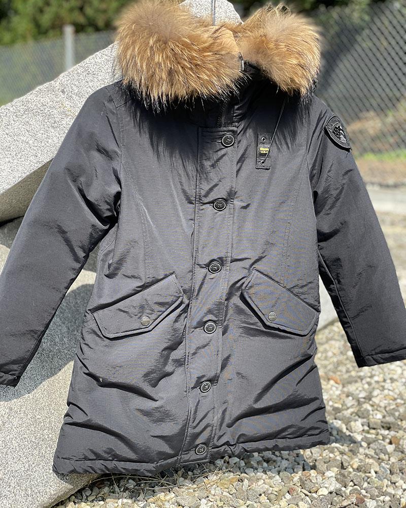 Bunda dětská Blauer GIRLS s kožíškem