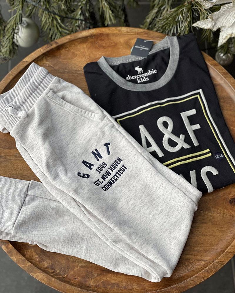 Triko dětské Abercrombie & Fitch černé NYC