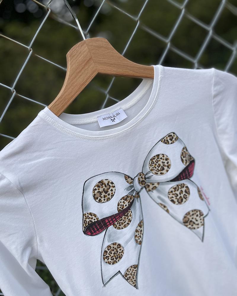 Monnalisa children's T-shirt with a bow