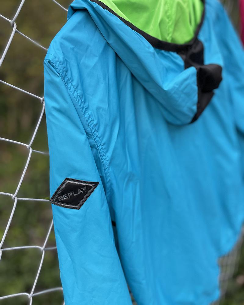 Bunda dětská Replay šusťáková modrá