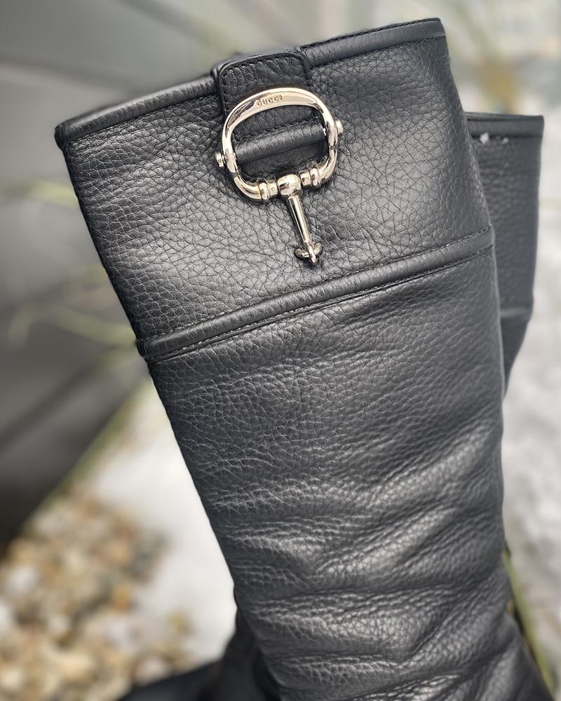 Women's Gucci black heeled boots