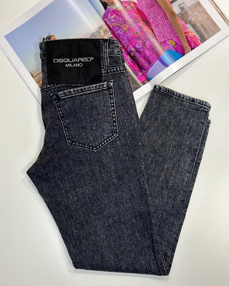 Women's jeans Dsquared2 black-grey Jennifer cropped jeans