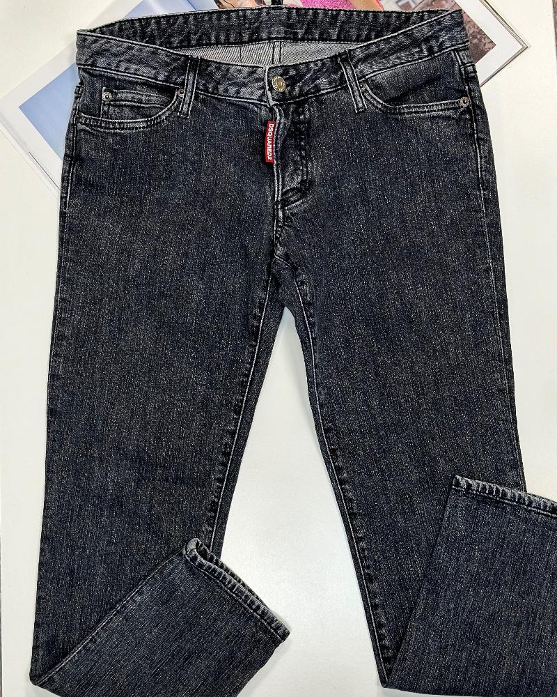 Women's jeans Dsquared2 black-grey Jennifer cropped jeans
