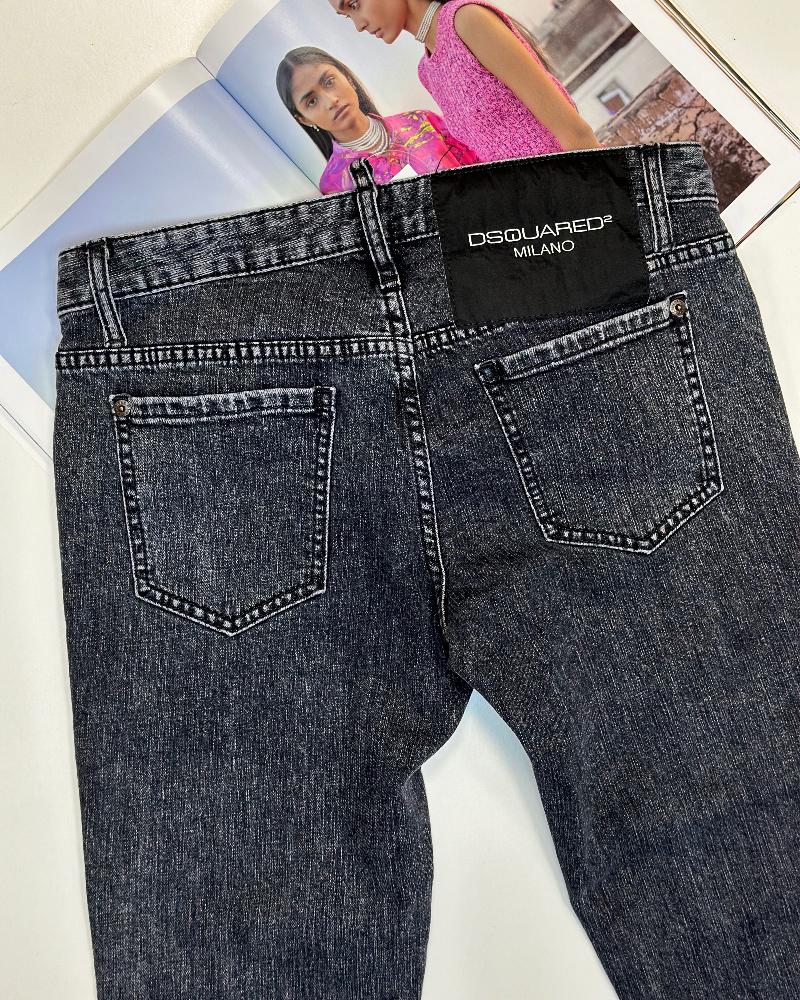 Women's jeans Dsquared2 black-grey Jennifer cropped jeans