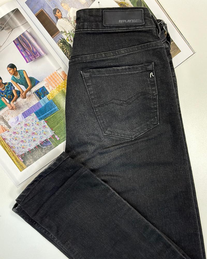 Džíny dámské Replay šedé slim boy fit