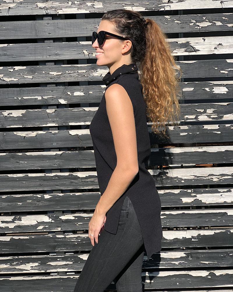 Women's blouse Pinko black turtleneck
