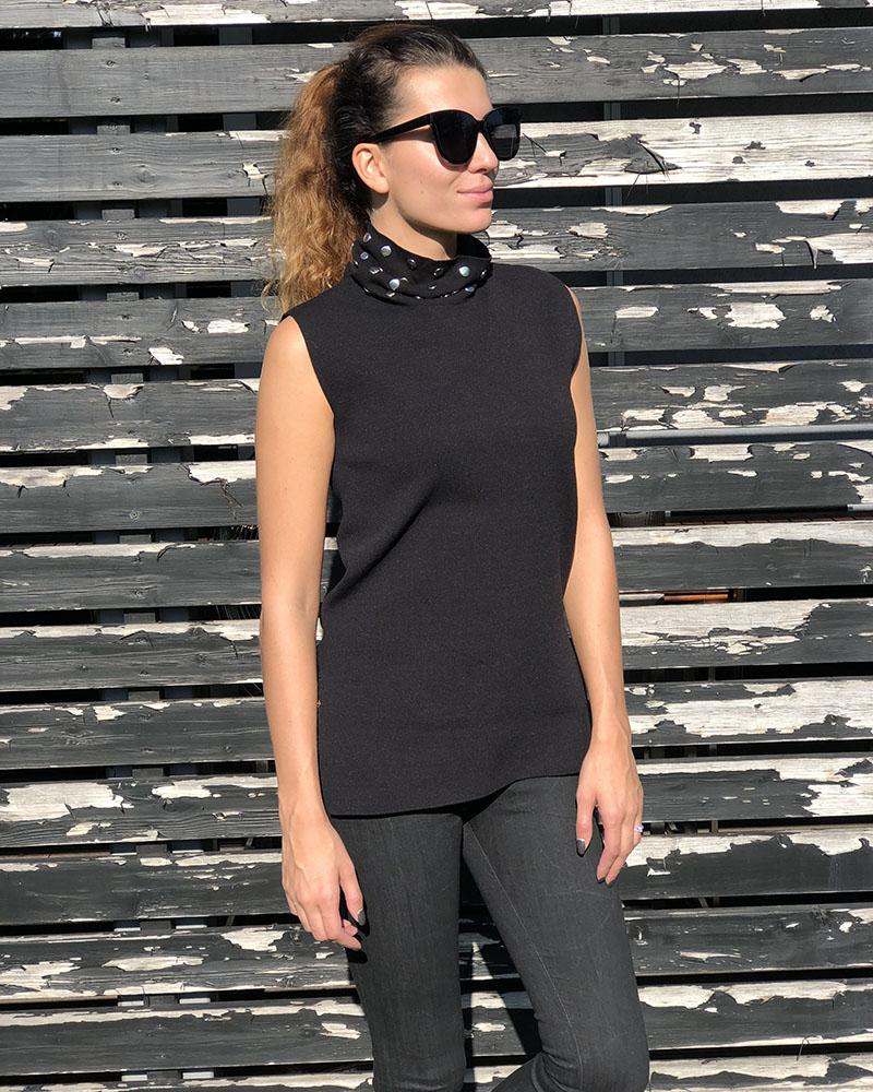 Women's blouse Pinko black turtleneck