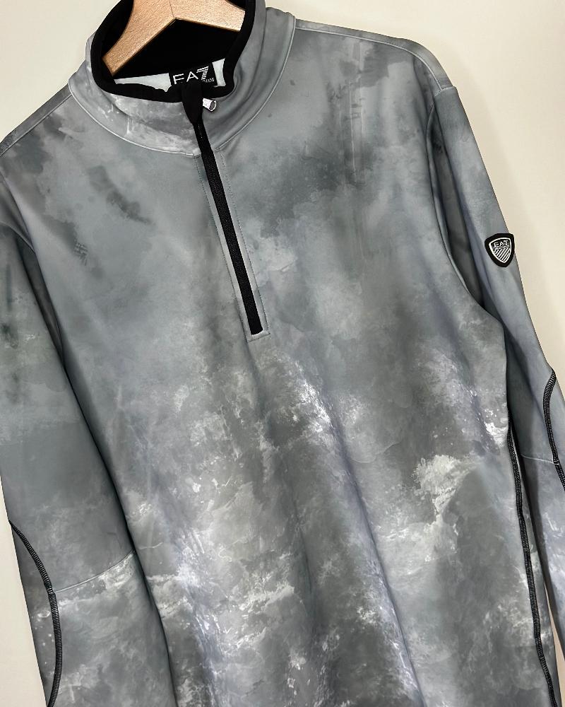 Armani Exchange men's gray ski turtleneck