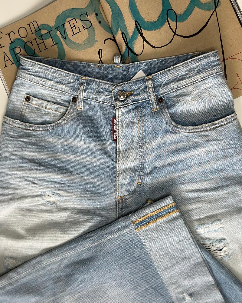 Džíny dámské Dsquared2 světlé modré L.A.Jean