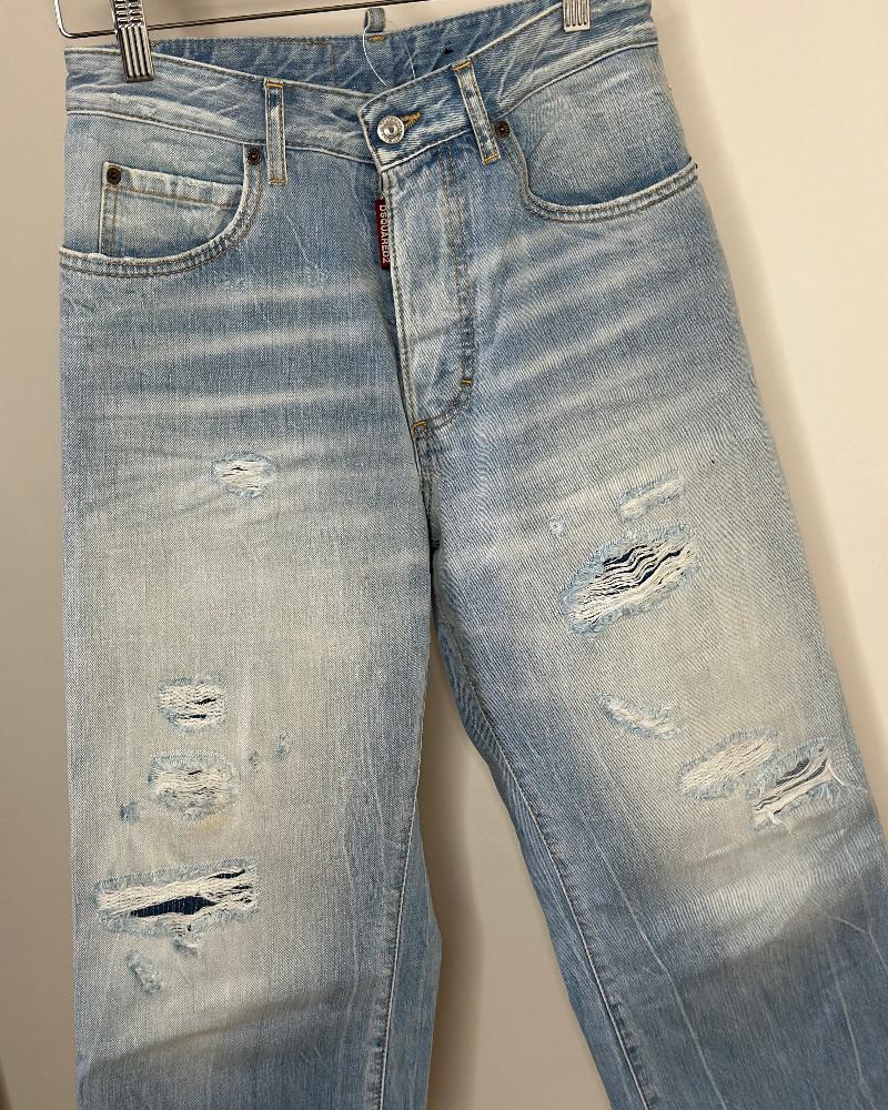 Džíny dámské Dsquared2 světlé modré L.A.Jean