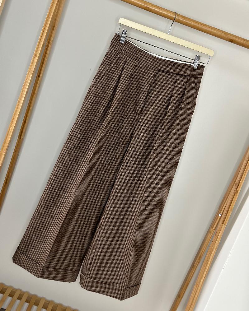 Kalhoty dámské Max Mara hnědé