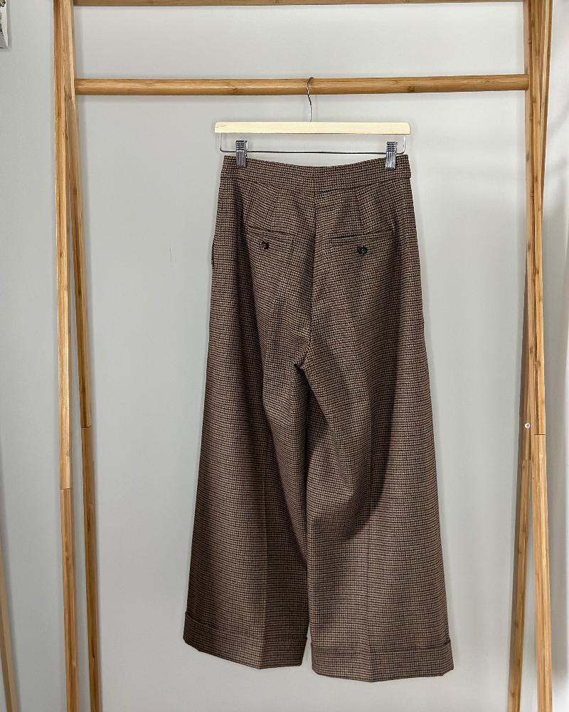 Kalhoty dámské Max Mara hnědé