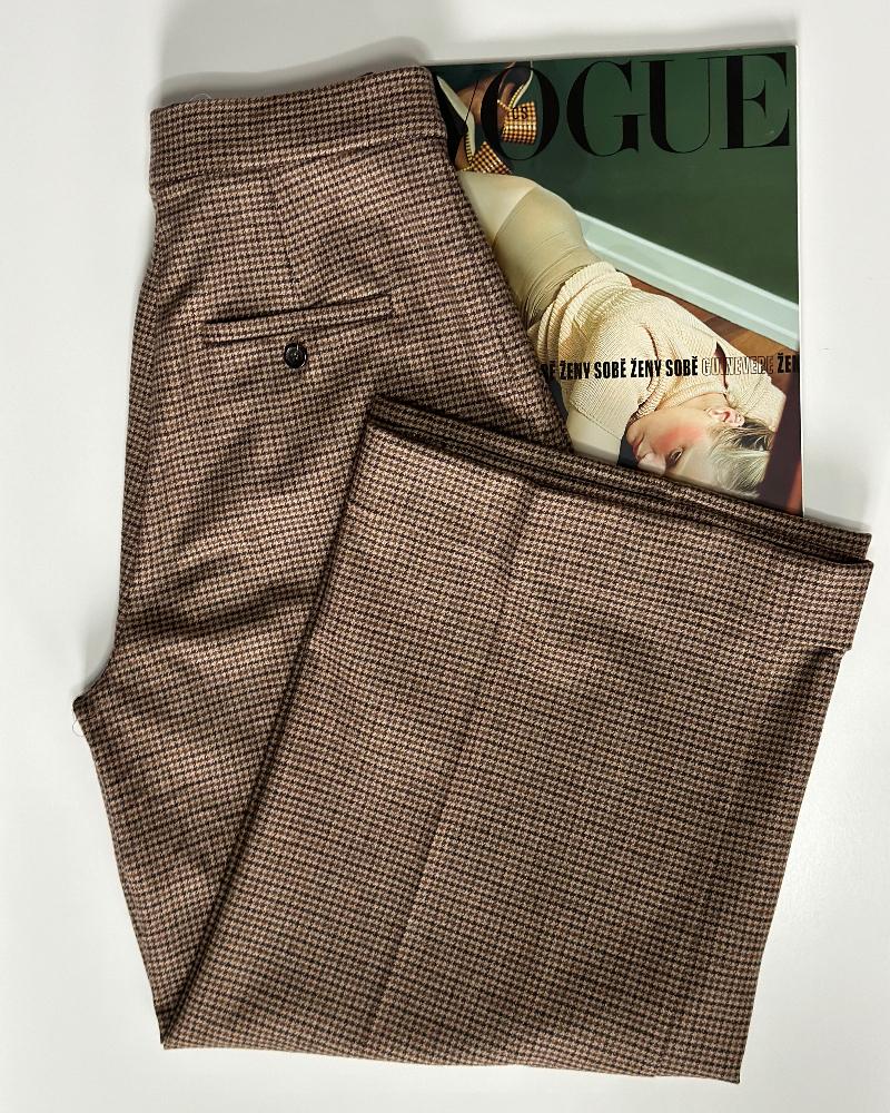 Kalhoty dámské Max Mara hnědé