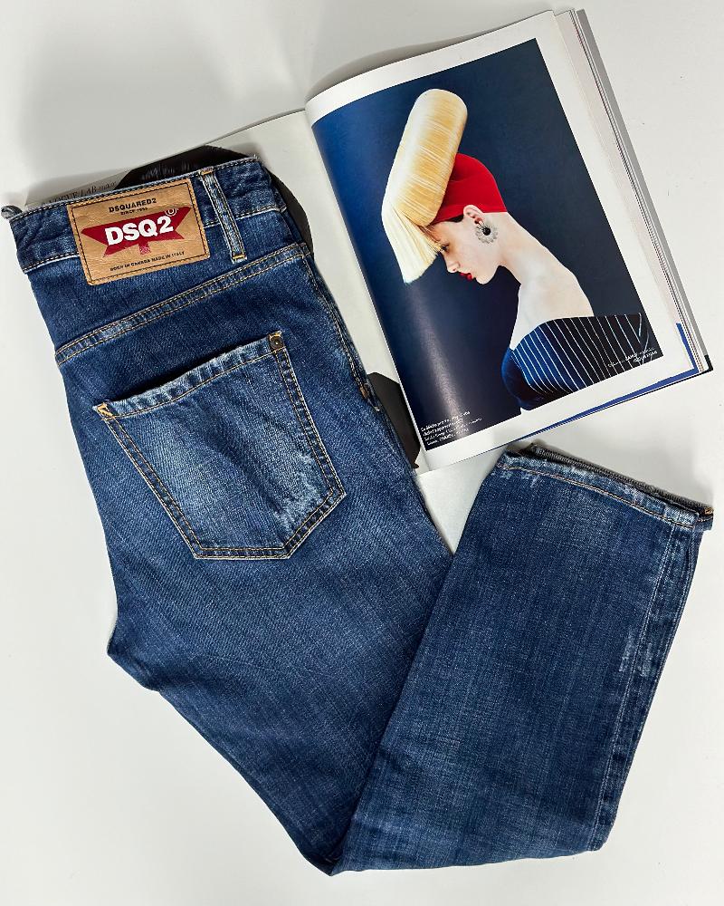 Džíny dámské Dsquared2 modré cropped jeans