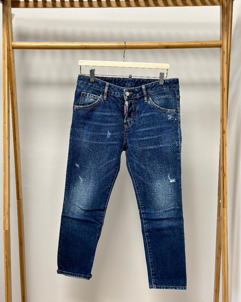 Džíny dámské Dsquared2 modré cropped jeans