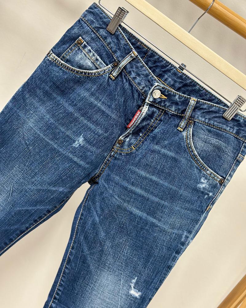 Džíny dámské Dsquared2 modré cropped jeans