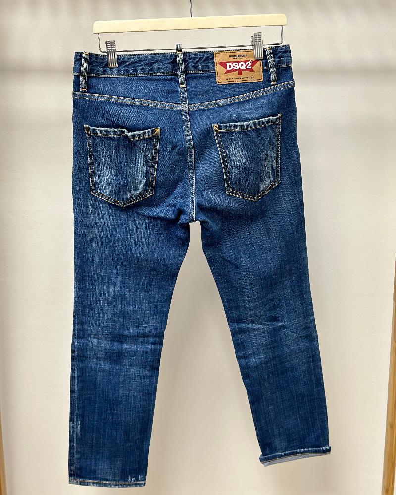Džíny dámské Dsquared2 modré cropped jeans