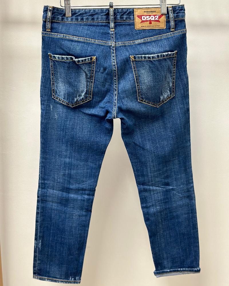Džíny dámské Dsquared2 modré cropped jeans