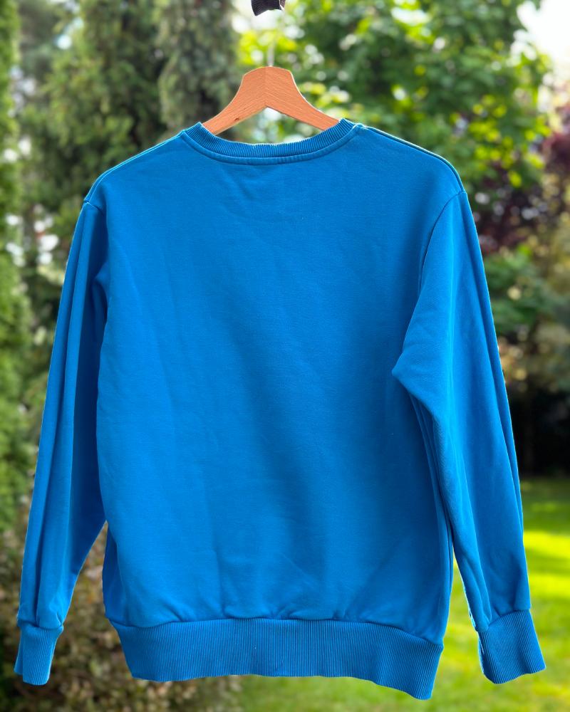 Mikina dětská Diesel modrá s nápisem