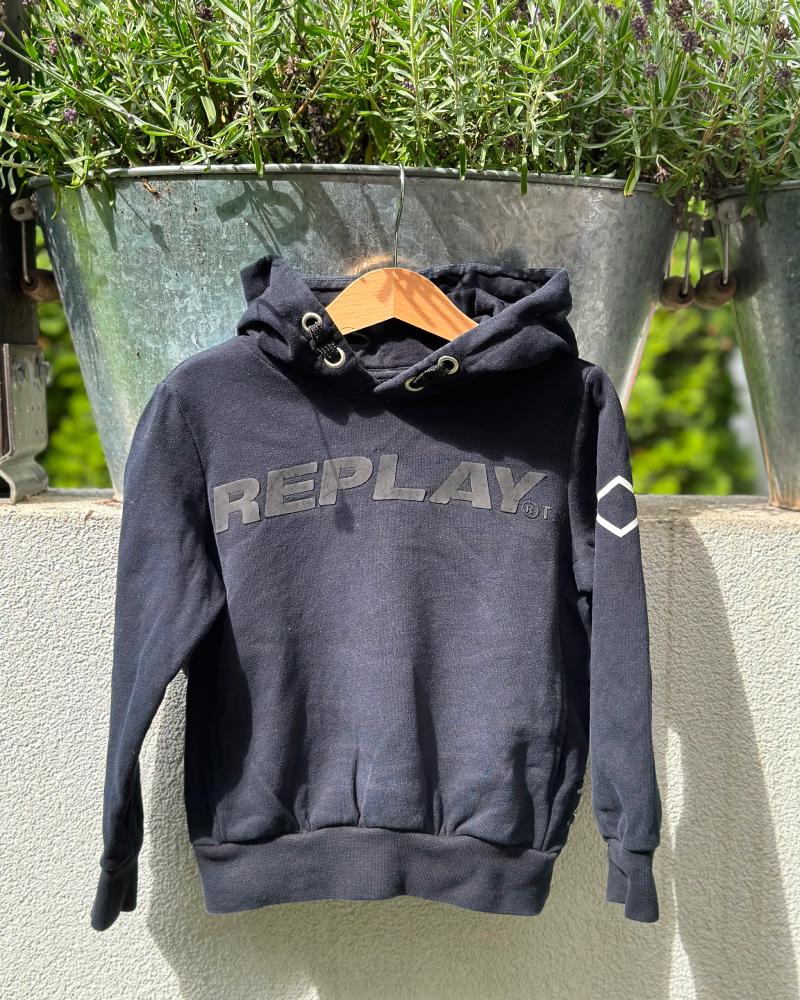 Replay children's sweatshirt black with inscription