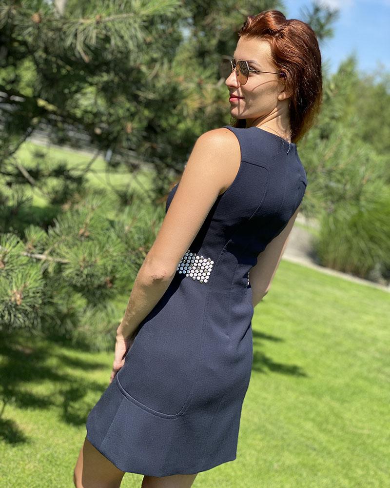 Women's dress Michael Kors dark blue with prints