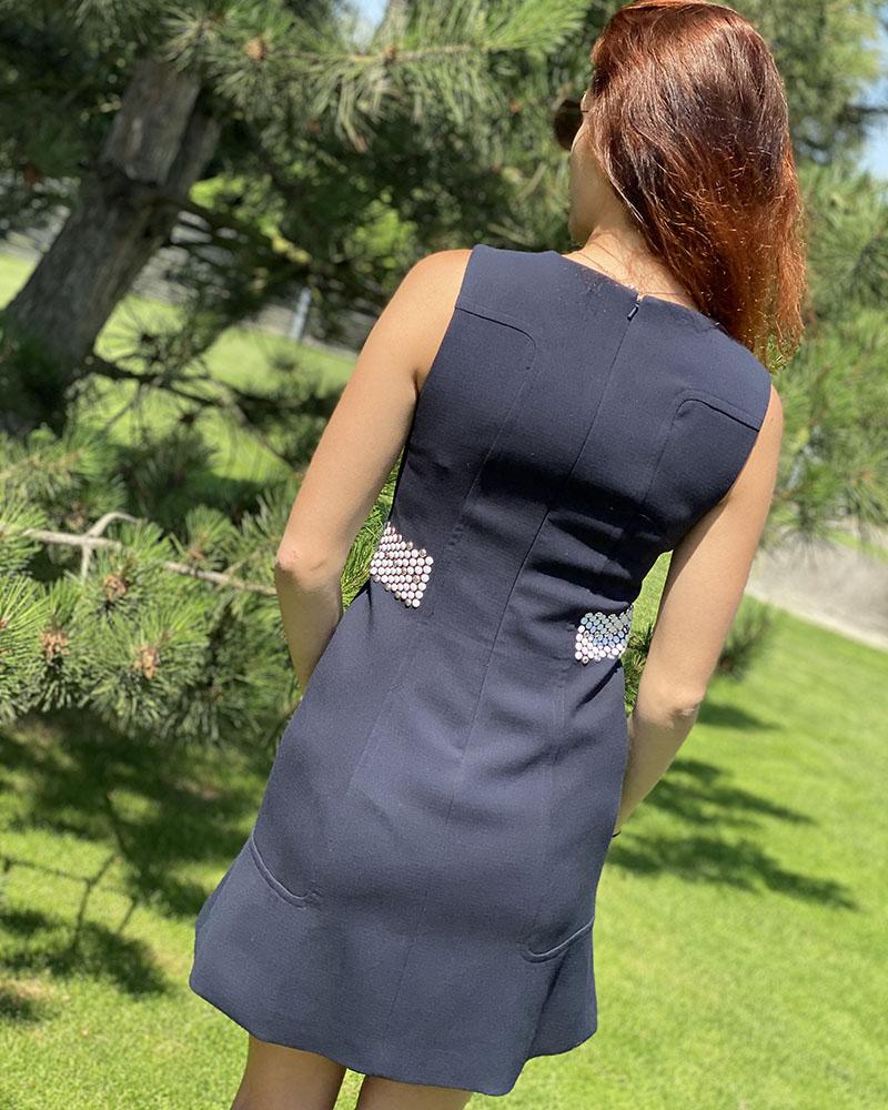Women's dress Michael Kors dark blue with prints