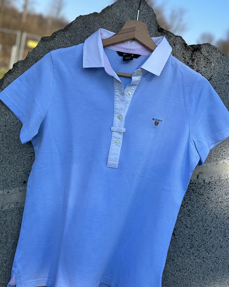 Women's polo shirt Gant light blue