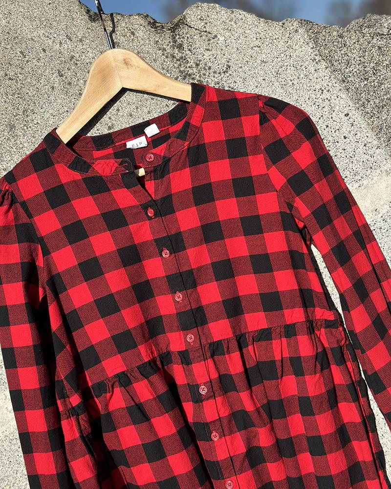 Children's dress Gap checked red