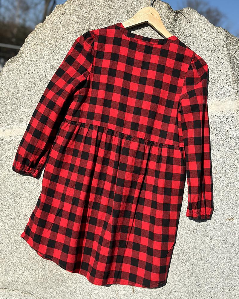 Children's dress Gap checked red