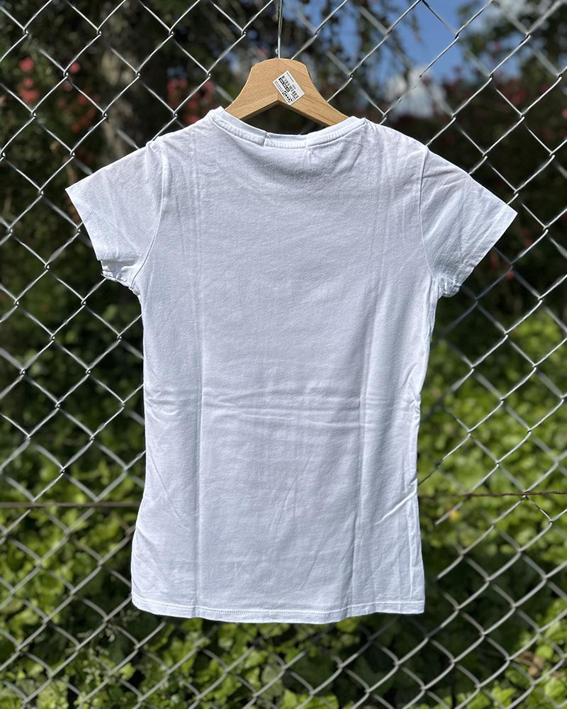 Triko dětské Replay bílé se zelenými křídly