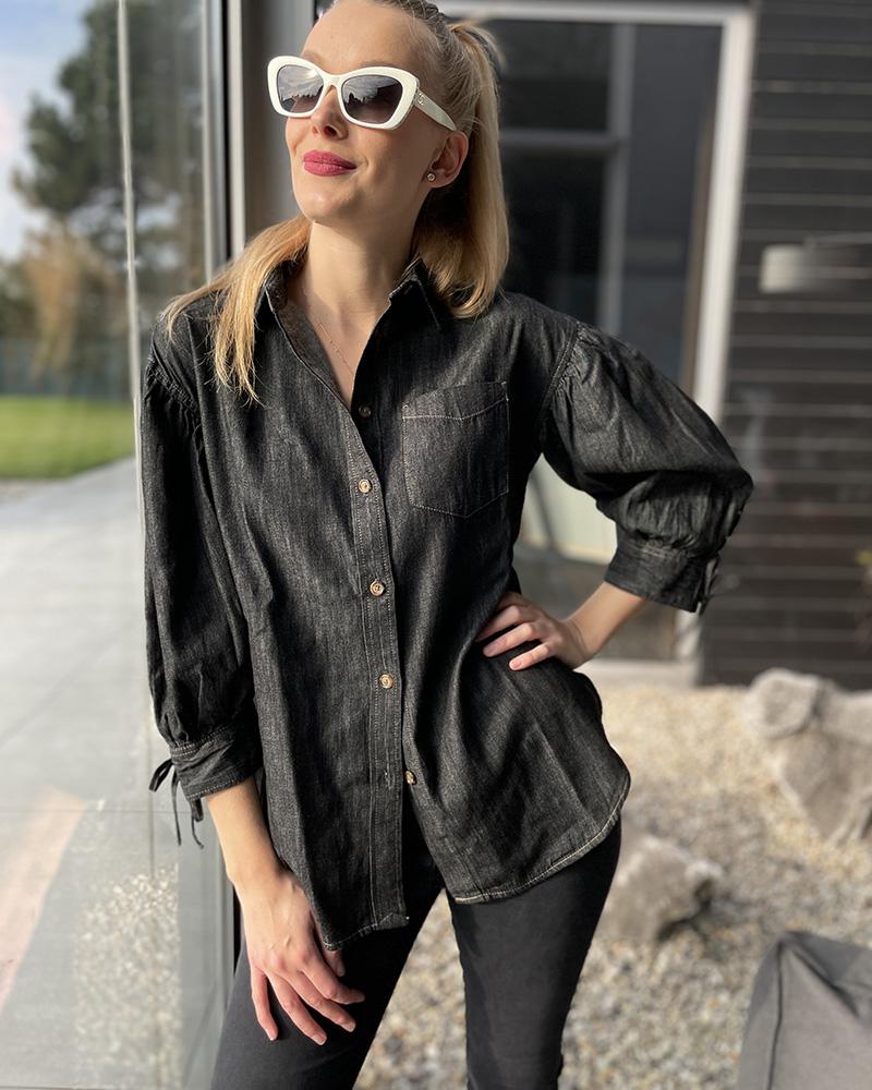 Women's shirt Ralph Lauren black-grey